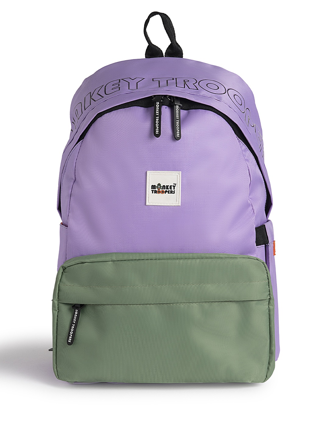 

MONKEY TROOPERS Unisex Colourblocked Backpack, Lavender