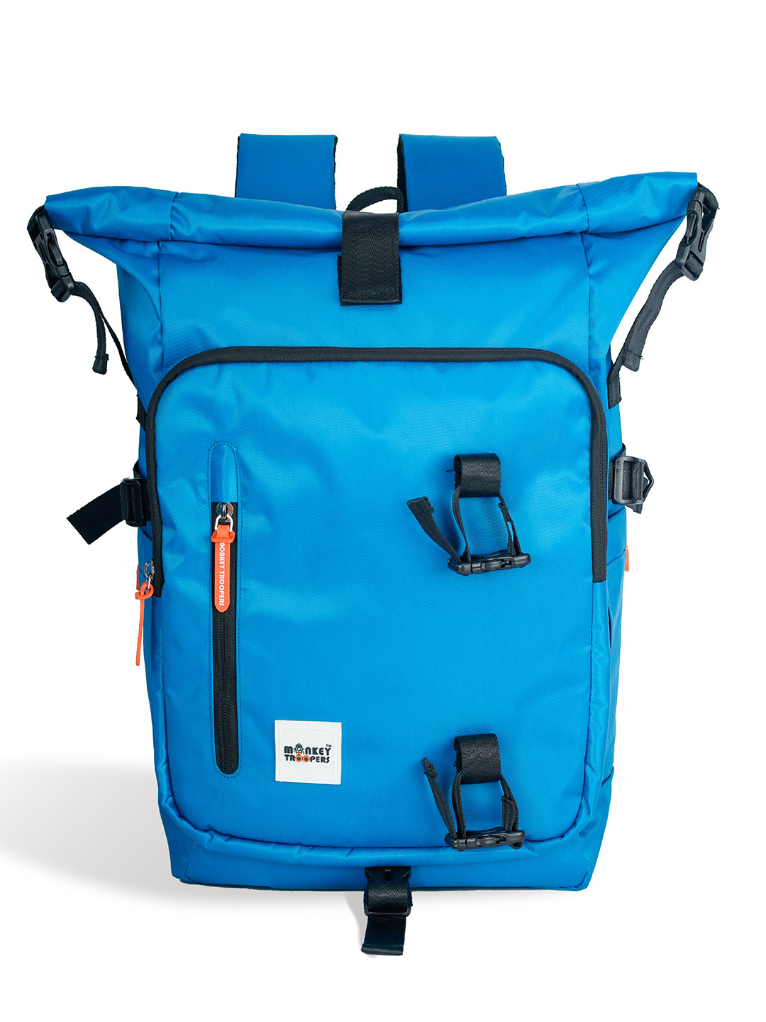 

MONKEY TROOPERS Unisex Backpack with Compression Straps, Blue