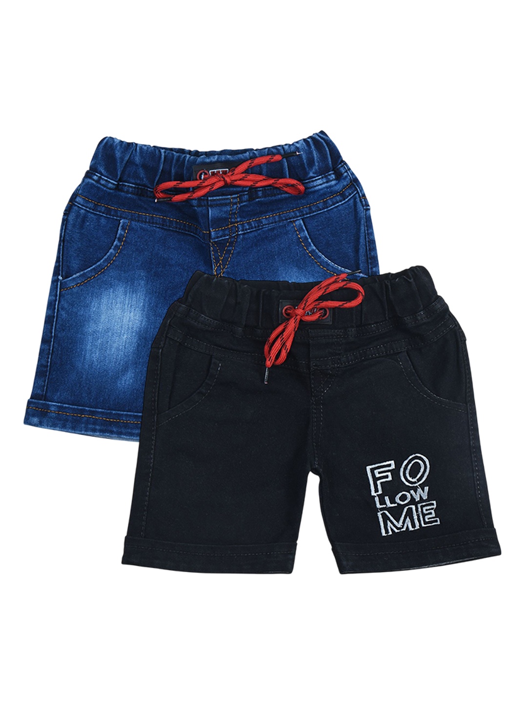 

BAESD Boys Typography Denim Shorts, Blue