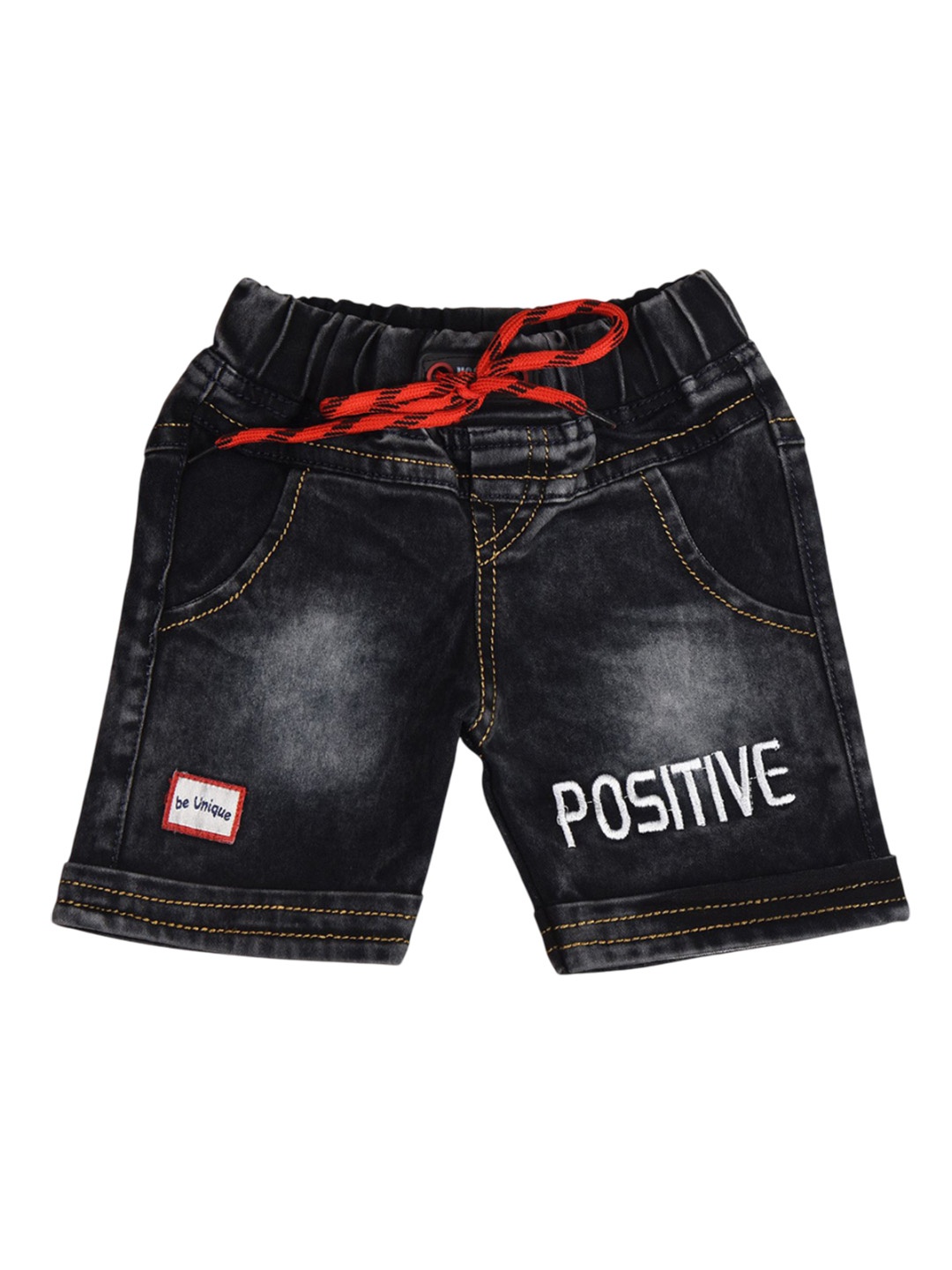 

BAESD Boys Typography Denim Shorts, Blue