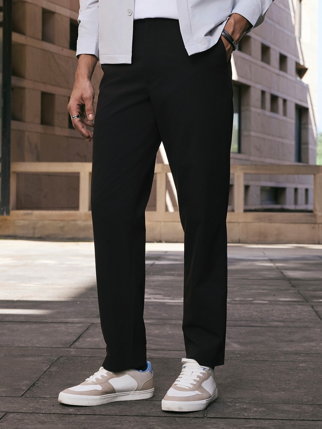 

XYXX Men Velocity Straight Fit Black All Day Quick Dry Pants
