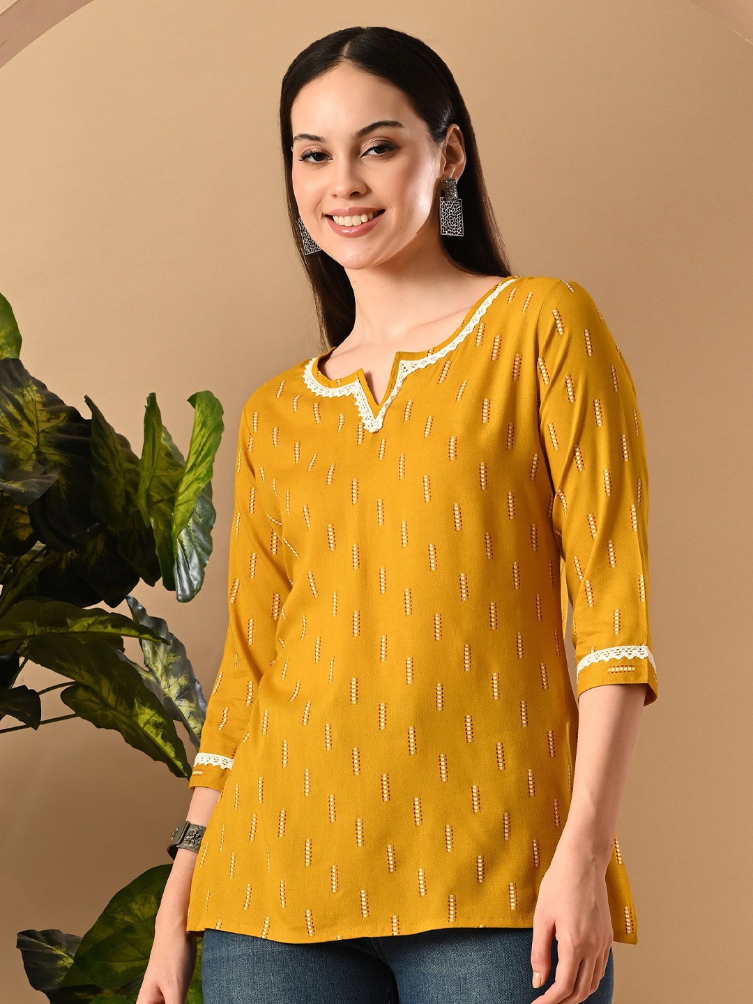 

METAFAB Print Top, Mustard