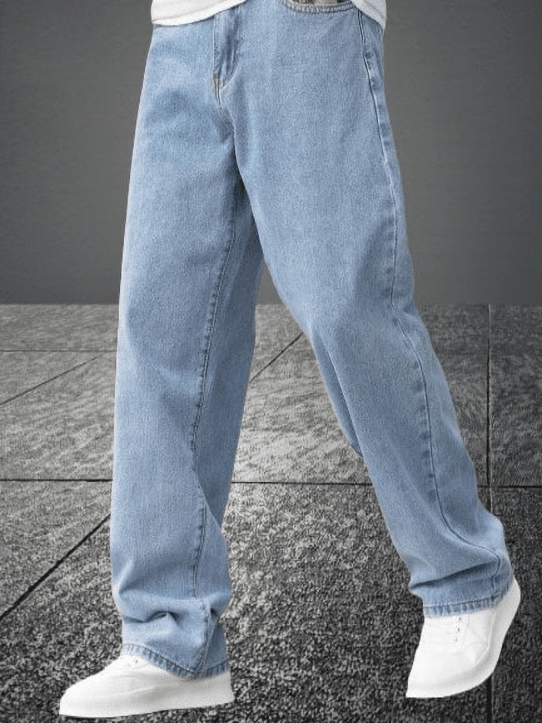 

DENIMLOOK Men Relaxed Fit Stretchable Jeans, Blue