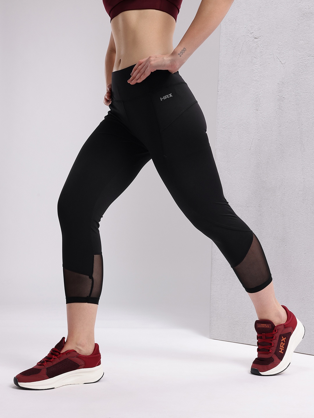 

HRX by Hrithik Roshan Women Rapid Dry Training Tights, Black