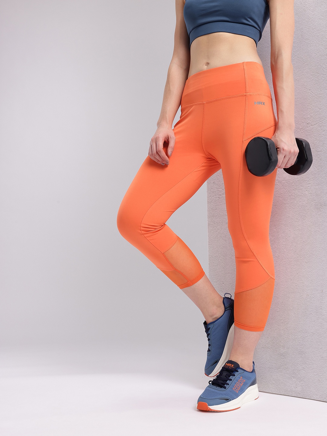 

HRX by Hrithik Roshan Women Rapid Dry Training Tights, Orange