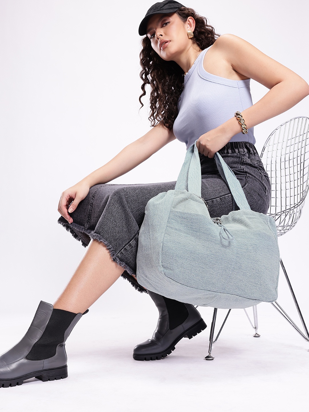 

Roadster Structured Shoulder Bag, Blue