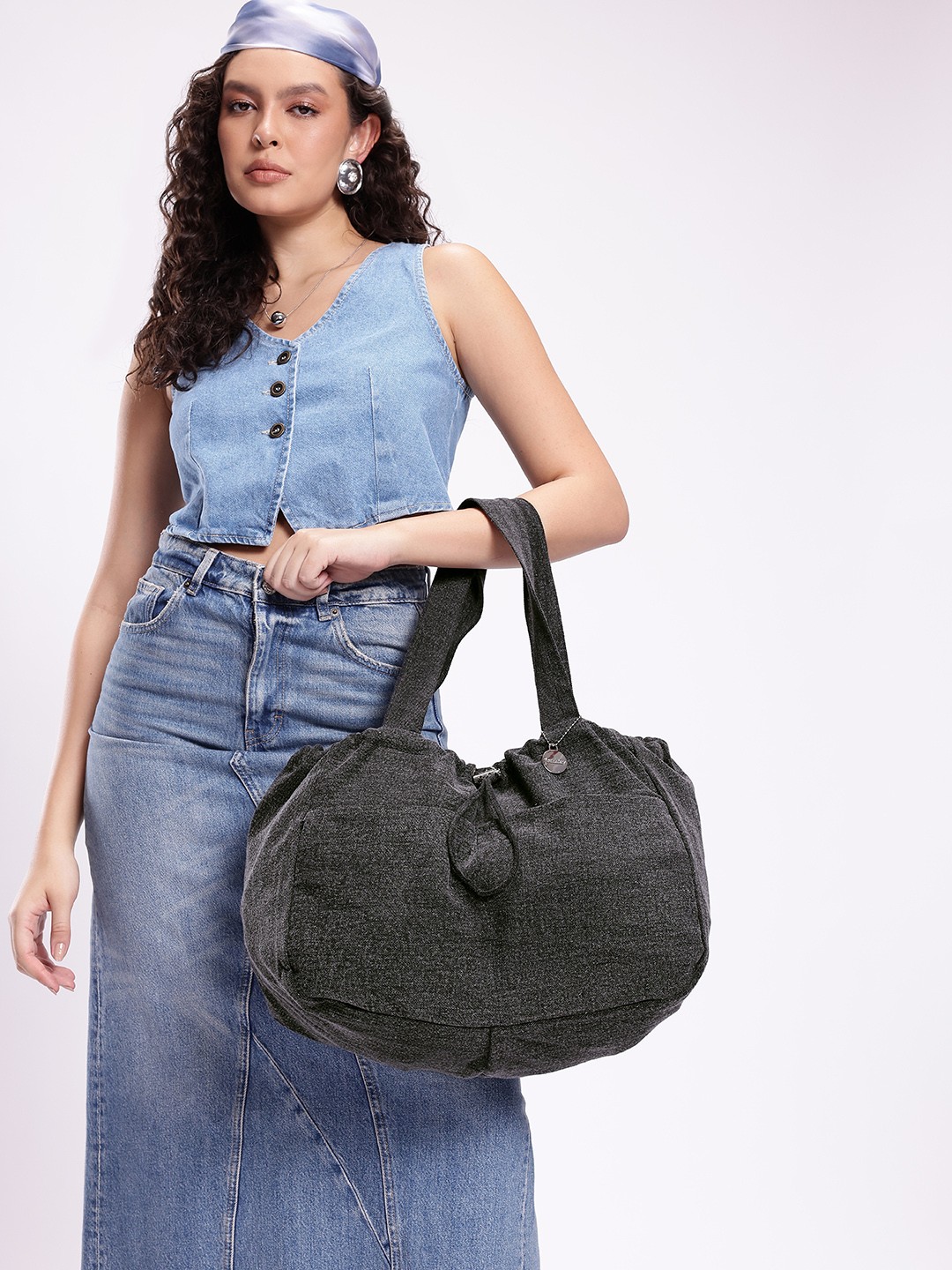 

Roadster Structured Shoulder Bag, Black