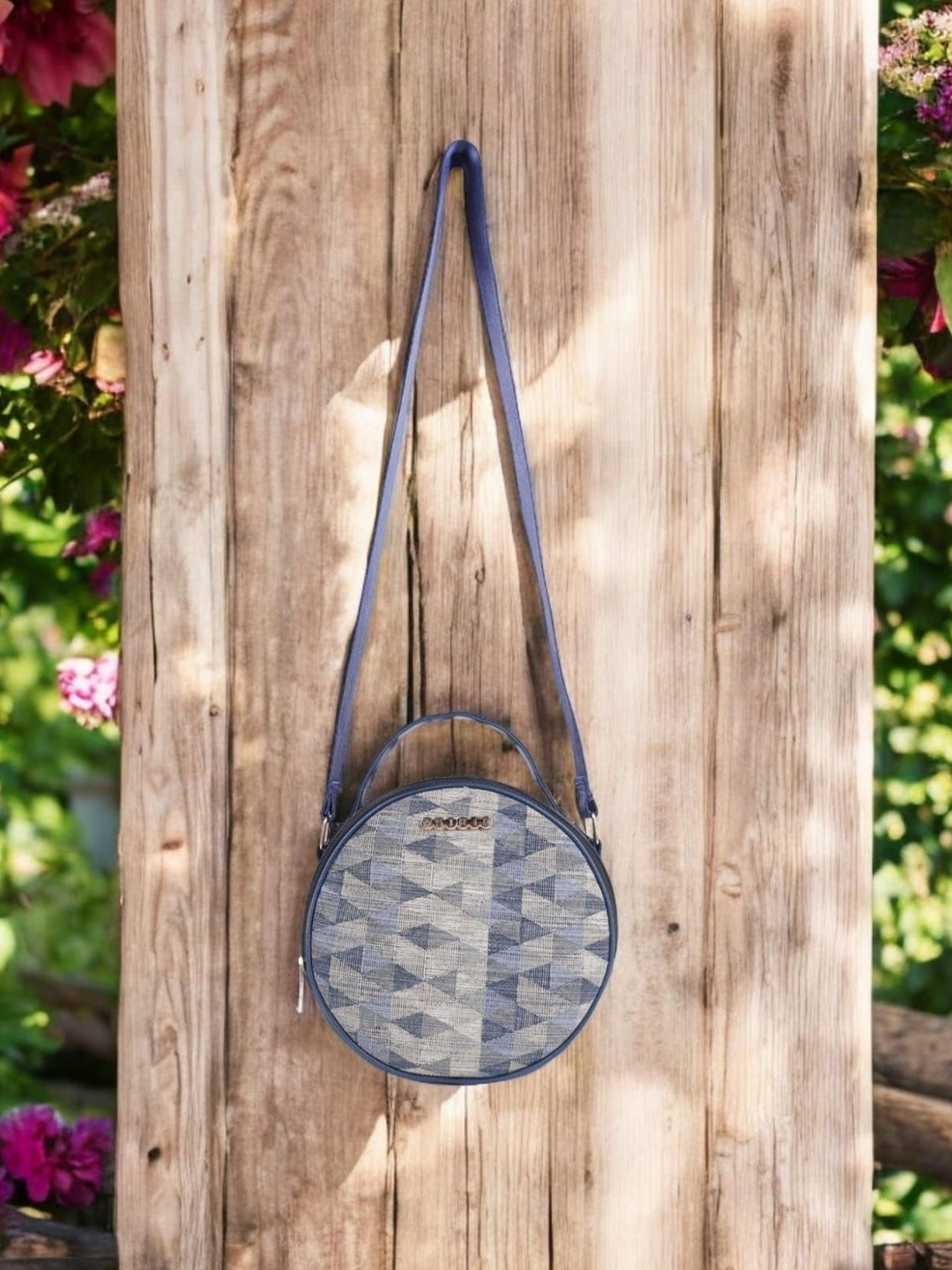 

ASTRID Women Geometric Printed Sling Bag, Blue