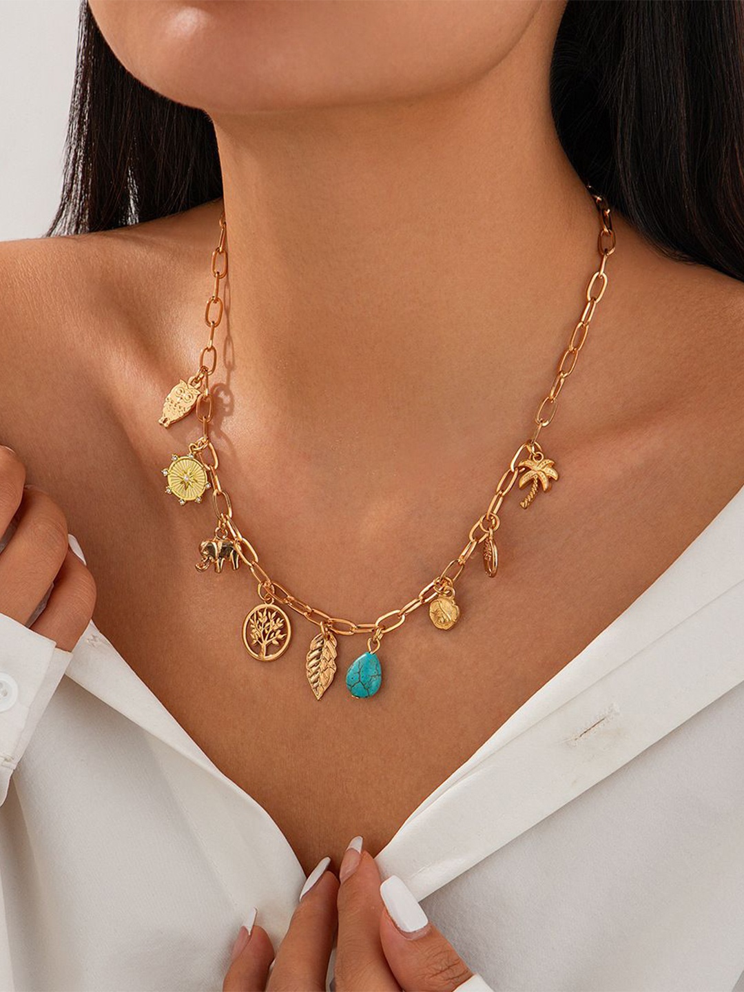 

Just Lil Things Beaded Minimal Chain, Gold
