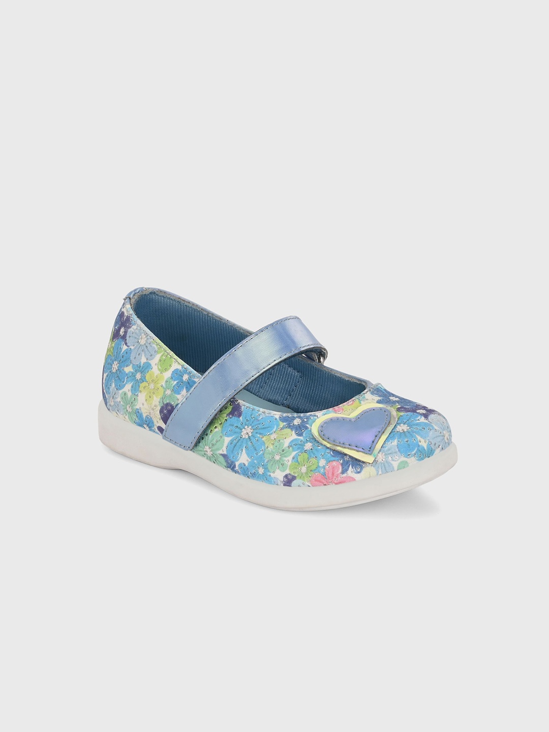 

YK Girls Printed Ballerinas, Blue