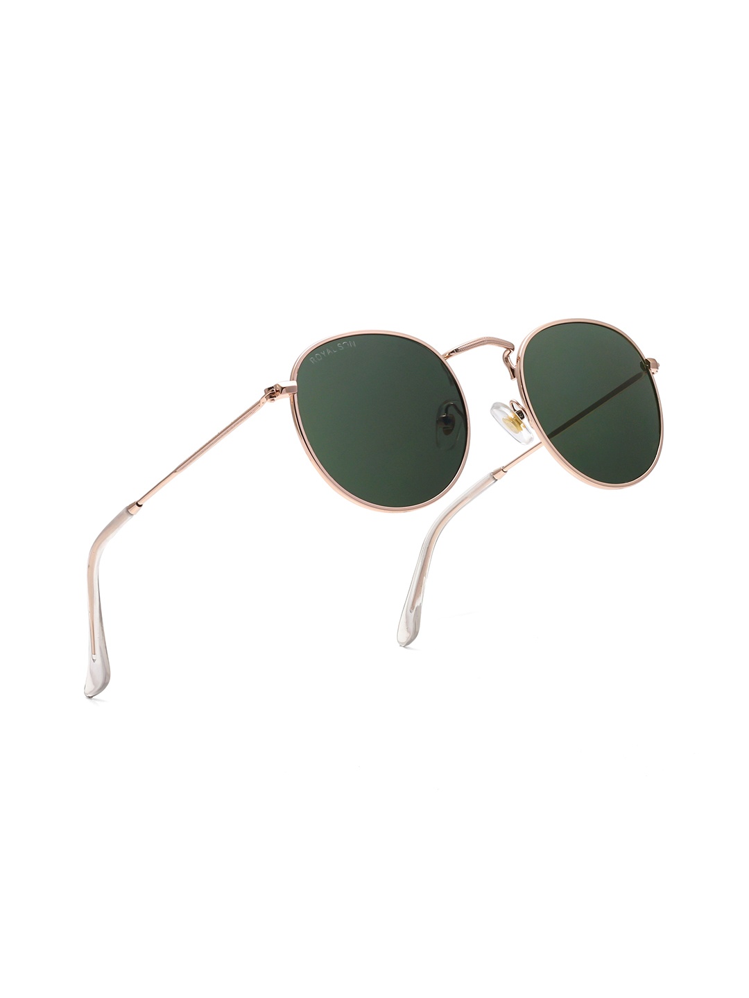 

ROYAL SON Unisex Round Sunglasses with UV Protected Lens, Green
