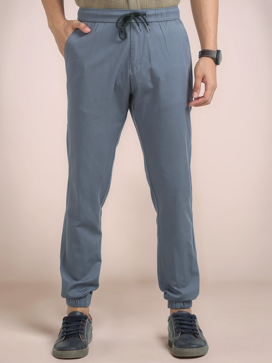 

NEVER NEUD Men Relaxed Air Joggers Trousers, Grey
