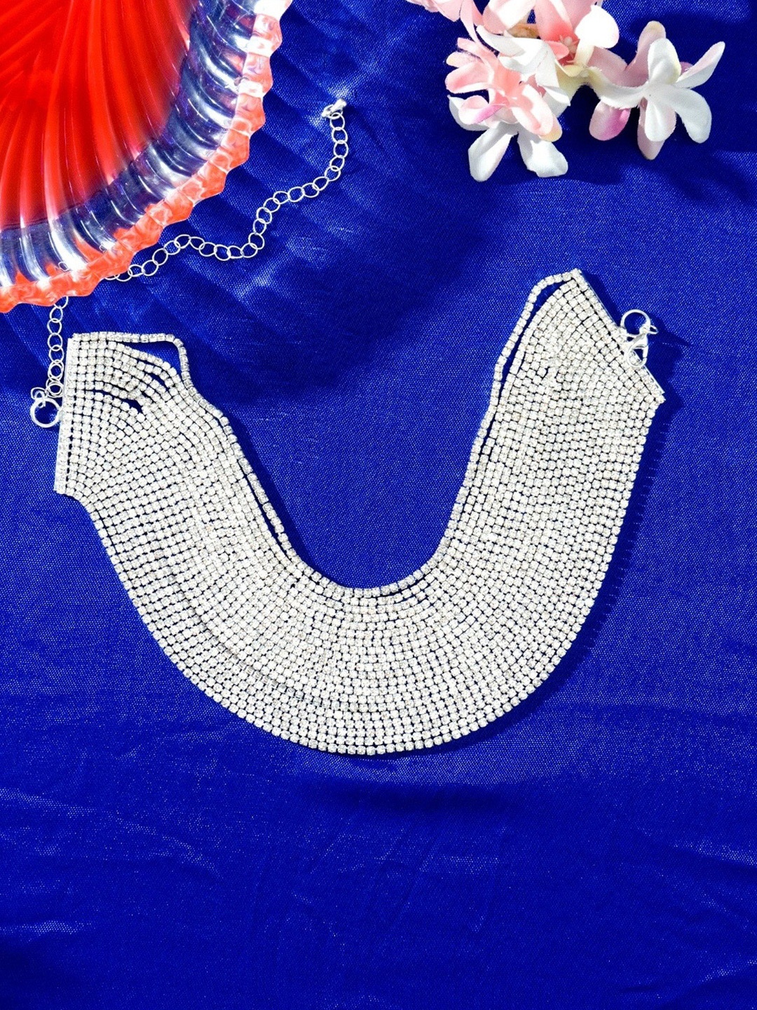 

Niscka Silver-Plated Cubic Zirconia Necklace