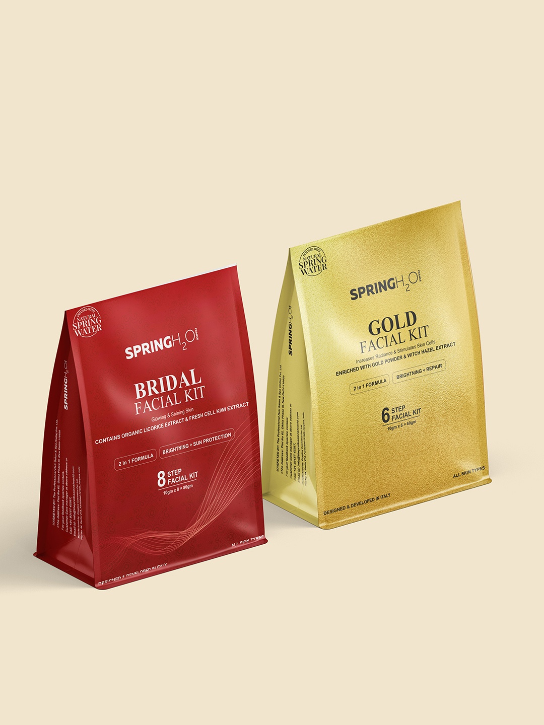 

Spring H2O Set Of 2 Bridal & Gold Facial Kit - 140 g, Multi