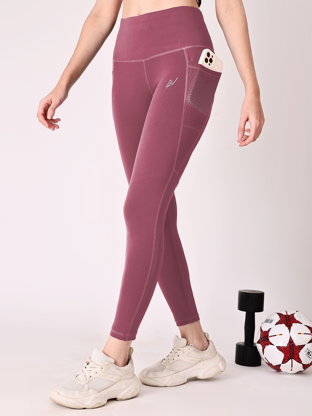 

NEXSUS Ankle-Length Yoga Tights, Pink