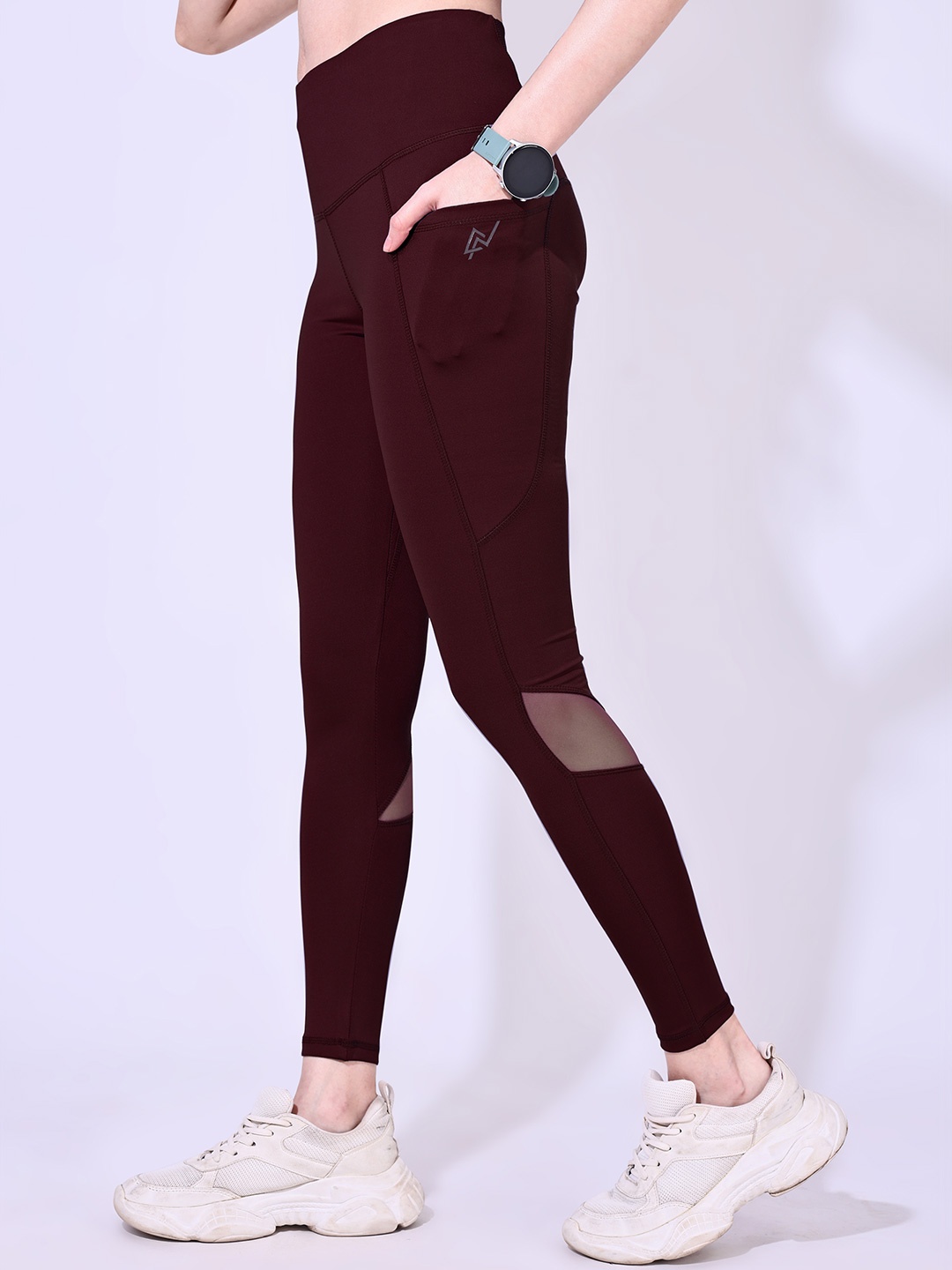 

NEXSUS Women Ankle-Length Tights, Maroon
