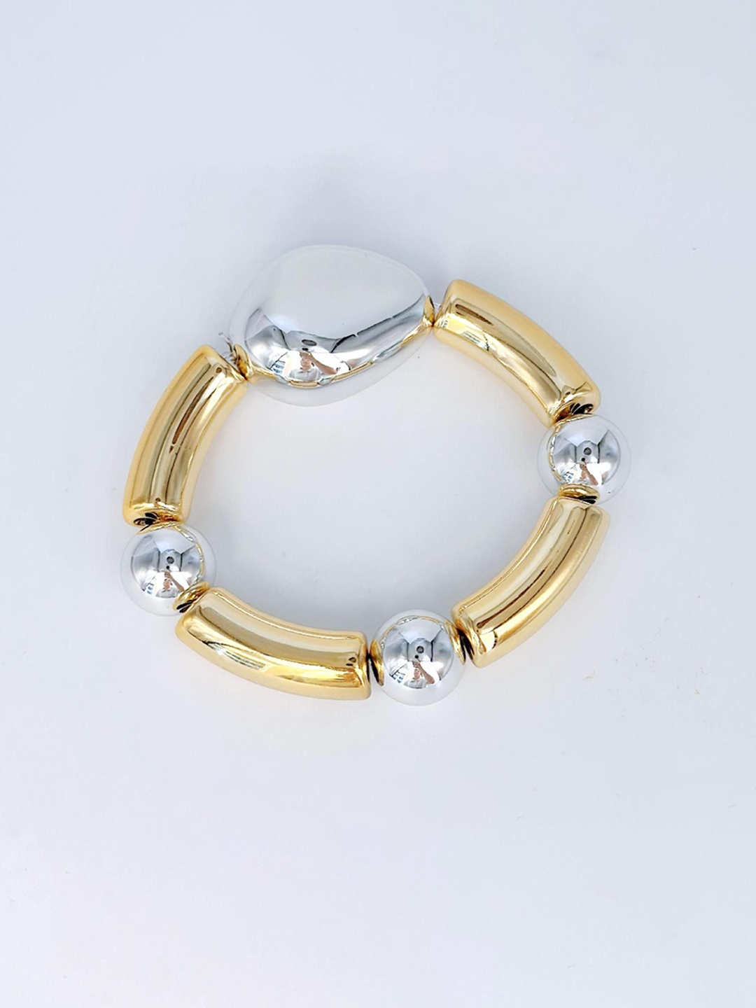 

Just Lil Things Women Elasticated Bracelet, Gold