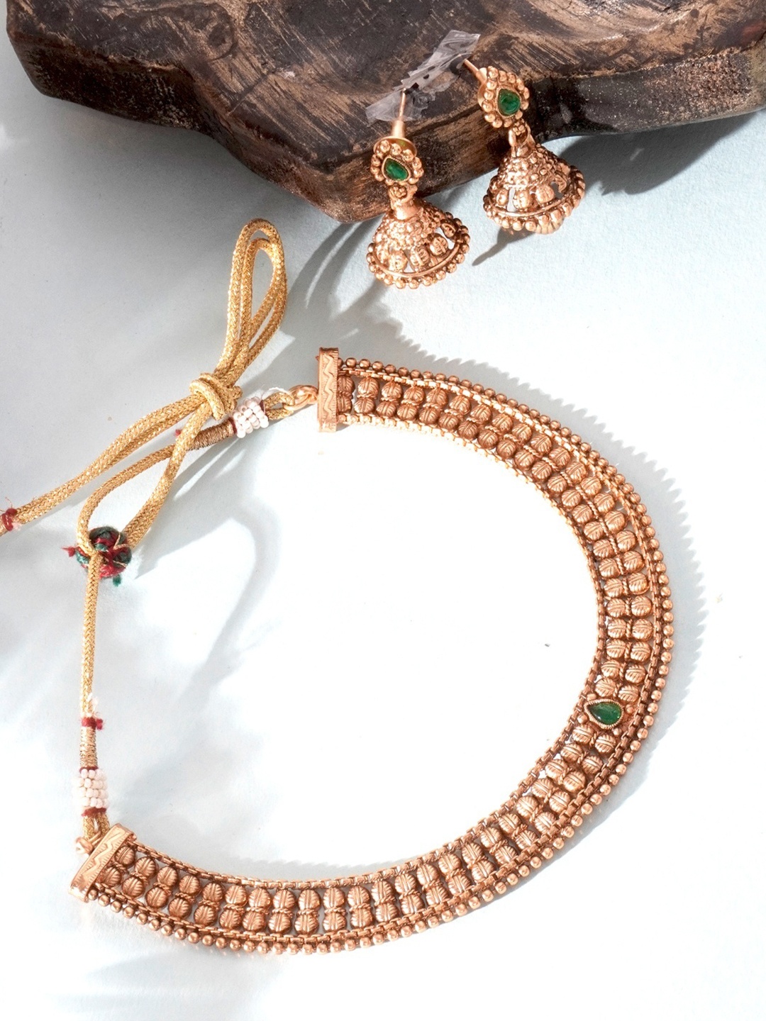 

Niscka Gold-Plated Stone Studded Jewellery Set