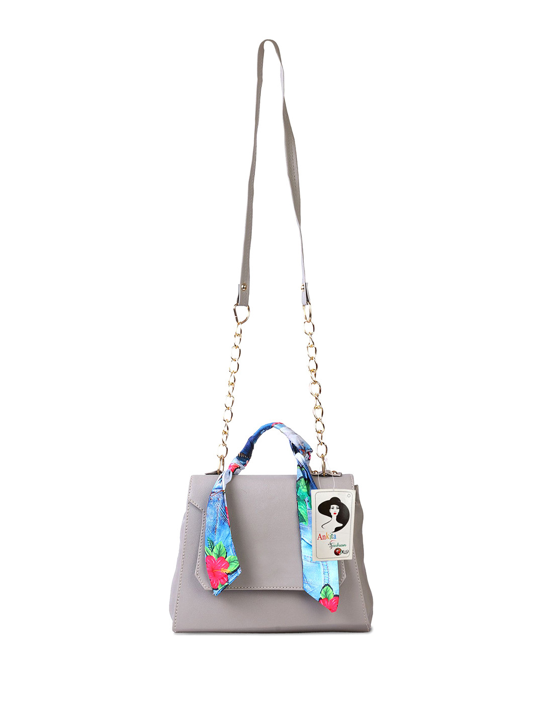 

DressBerry Textured PU Bucket Sling Bag with Tasselled, Grey