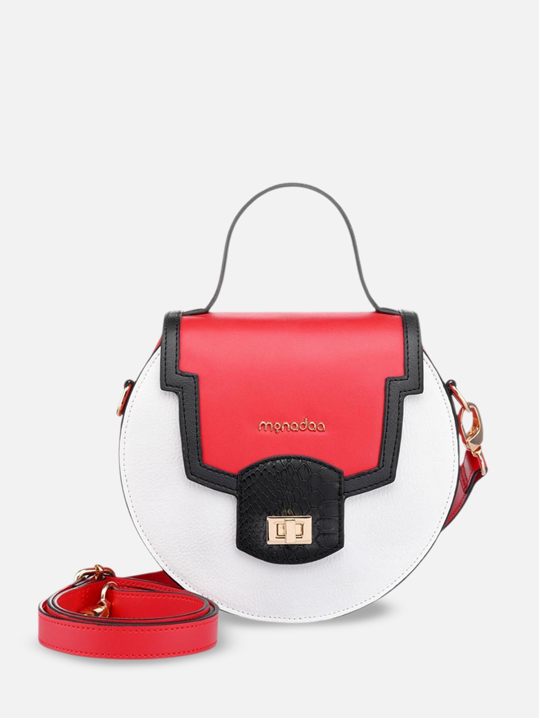 

Monadaa Structured Shoulder Bag, Red