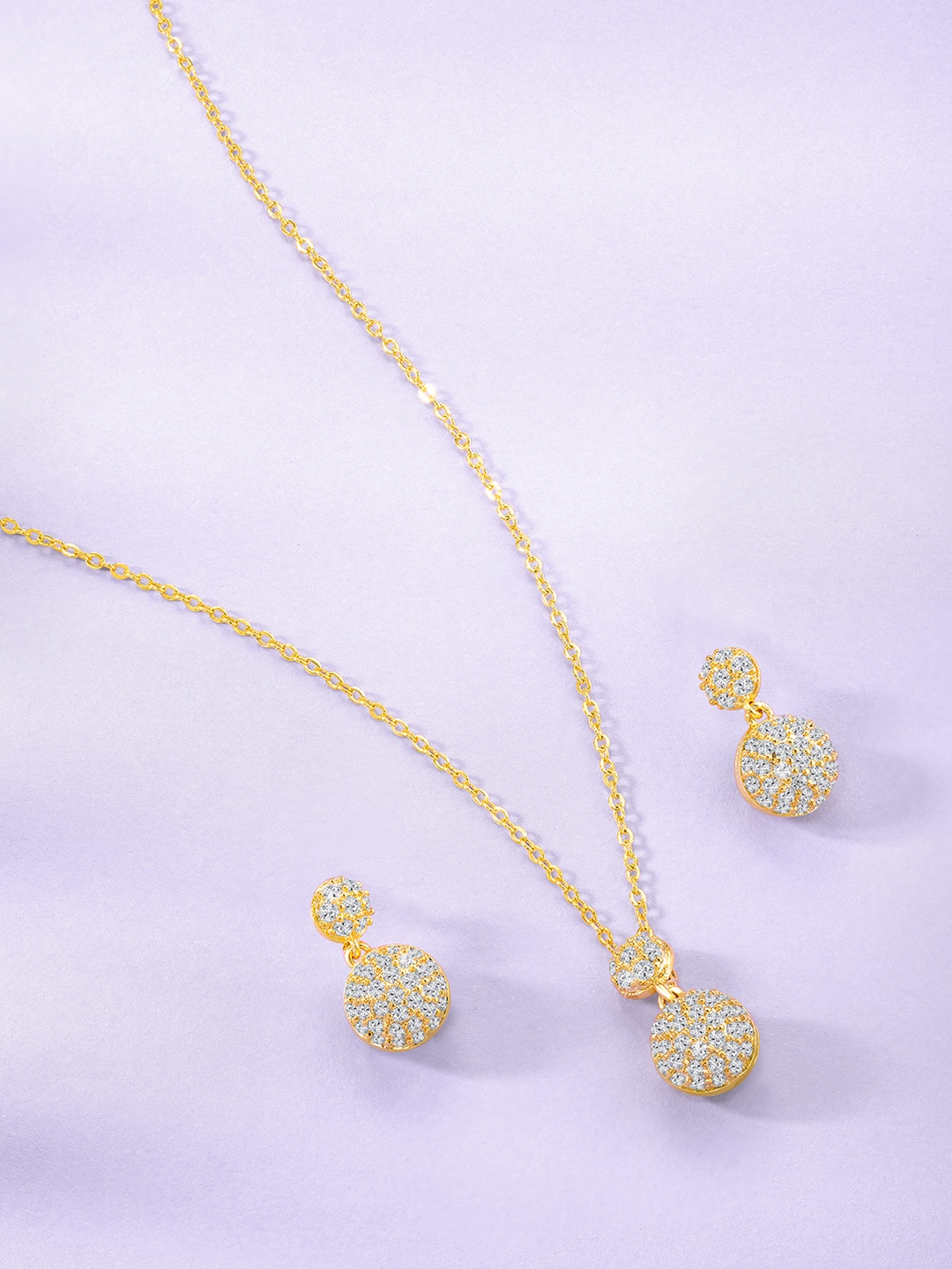 

Peora Gold-Plated CZ Stone Studded Jewellery Set