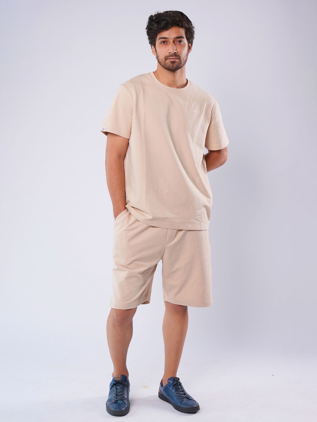

ROAR FOR GOOD Men Relaxed Fit Knee Length Shorts, Beige