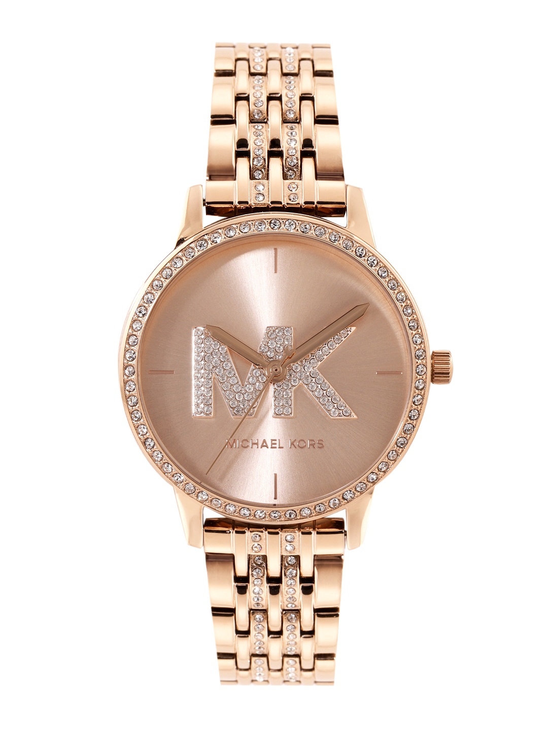 

Michael Kors Women Embellished Outlet Melissa Analogue Watch MK4372, Rose gold