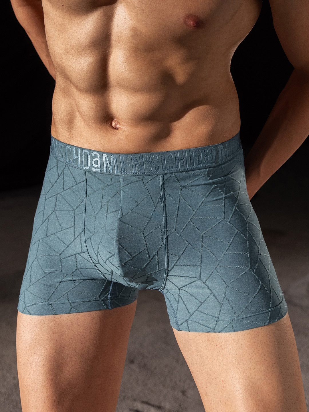 

DAMENSCH Lightweight Premium Jacquard Texture No curl Waistband Unreal Cosmos Trunk, Blue