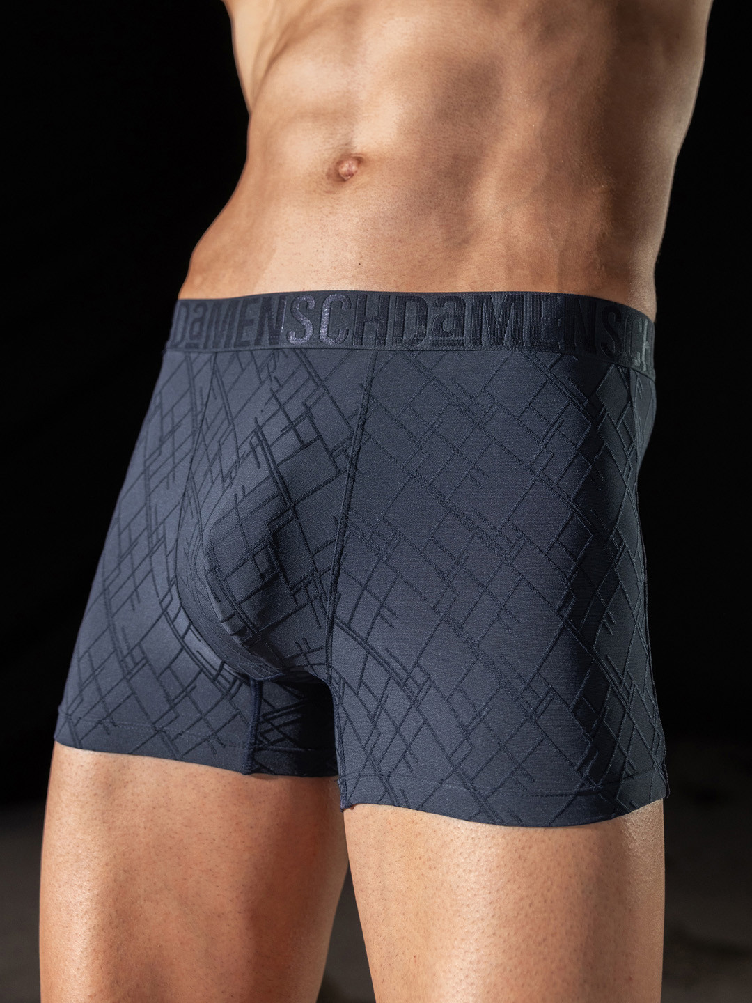 

DAMENSCH Lightweight Premium Jacquard Texture No curl Waistband Unreal Cosmos Trunk, Navy blue