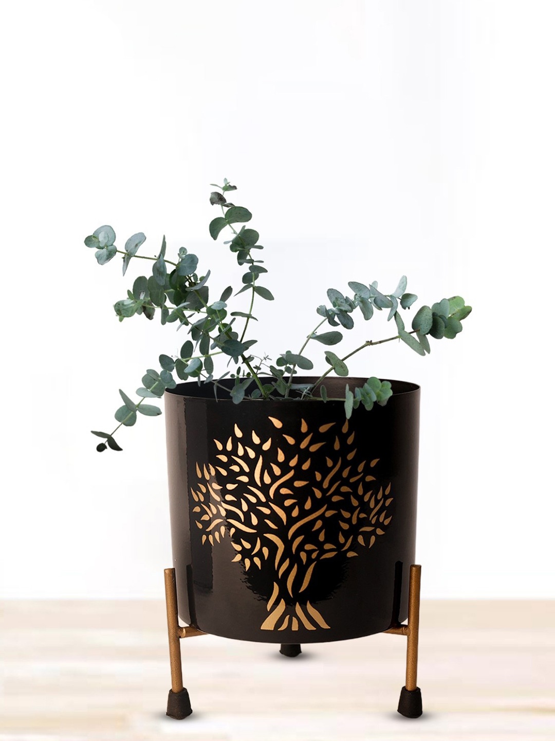 

Nymph Black Flower Planters With Stand