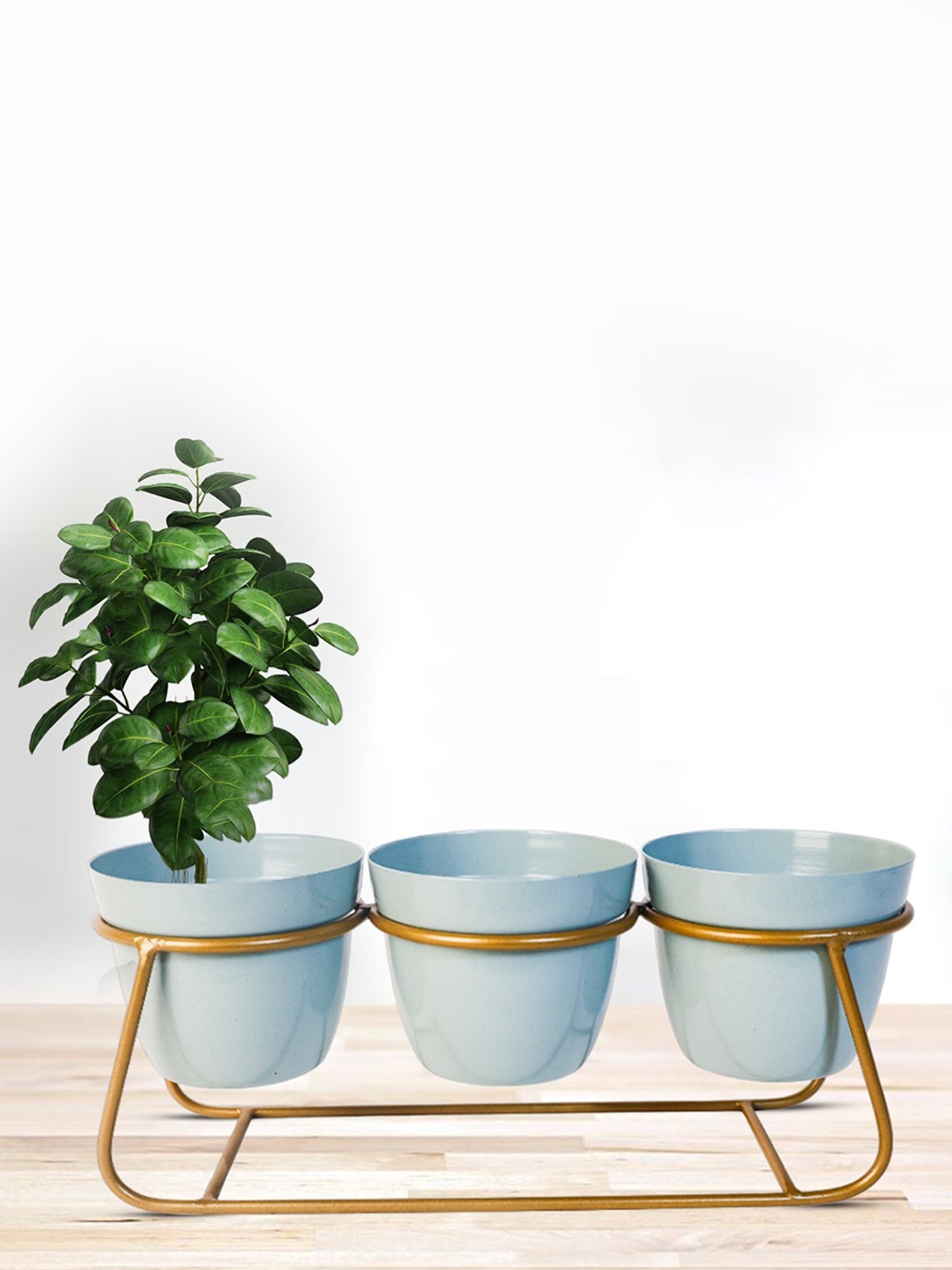 

Nymph Blue 6 Pieces Planters With Stand