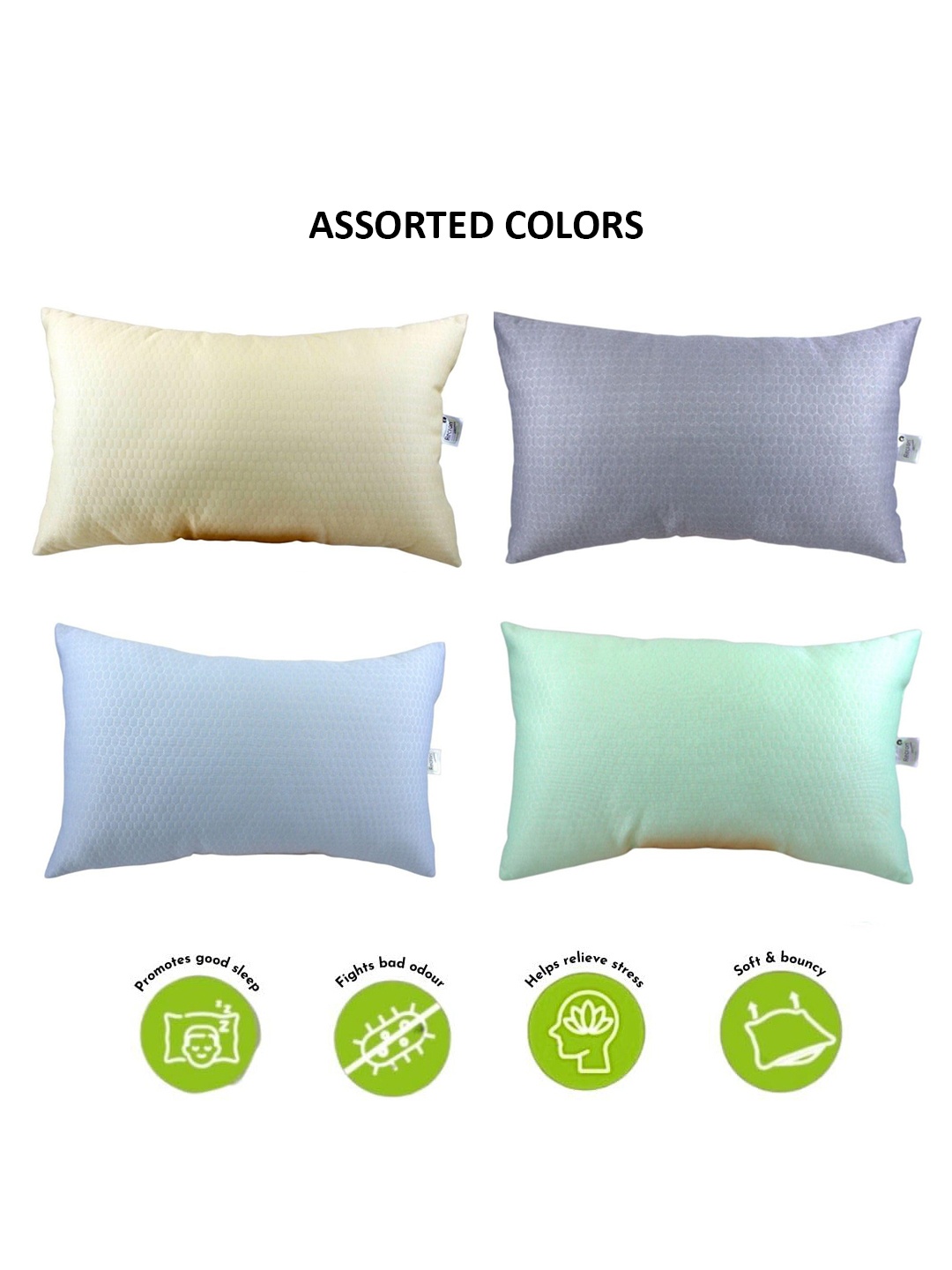 

Recron Certified Assorted Fibre Filled Polyester Ultra Soft Sleep Pillow