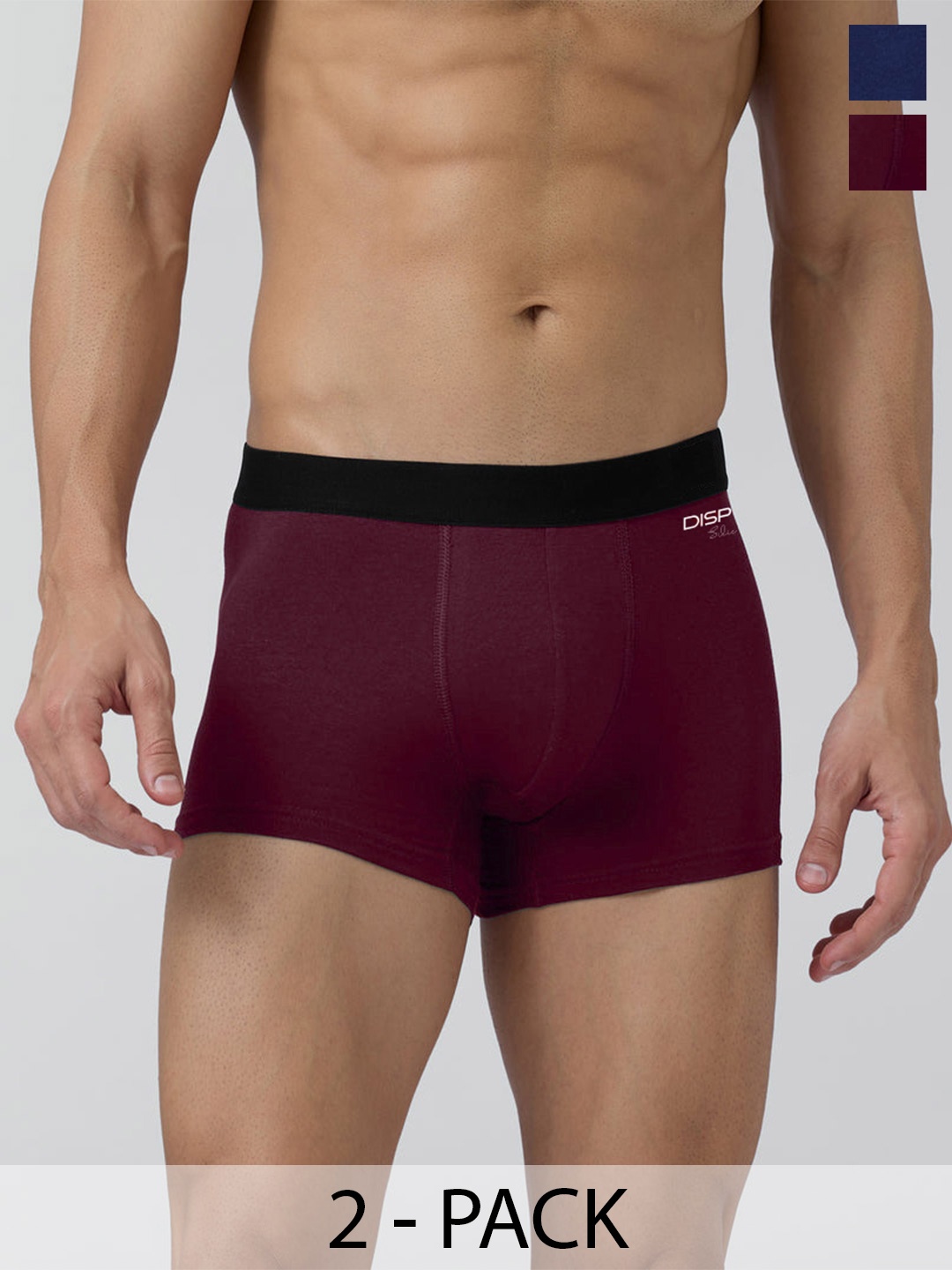 

DISPENSER Men Pack Of 2 Trunks T1-P1-TRUNK-WINE-NAVY-M, Blue