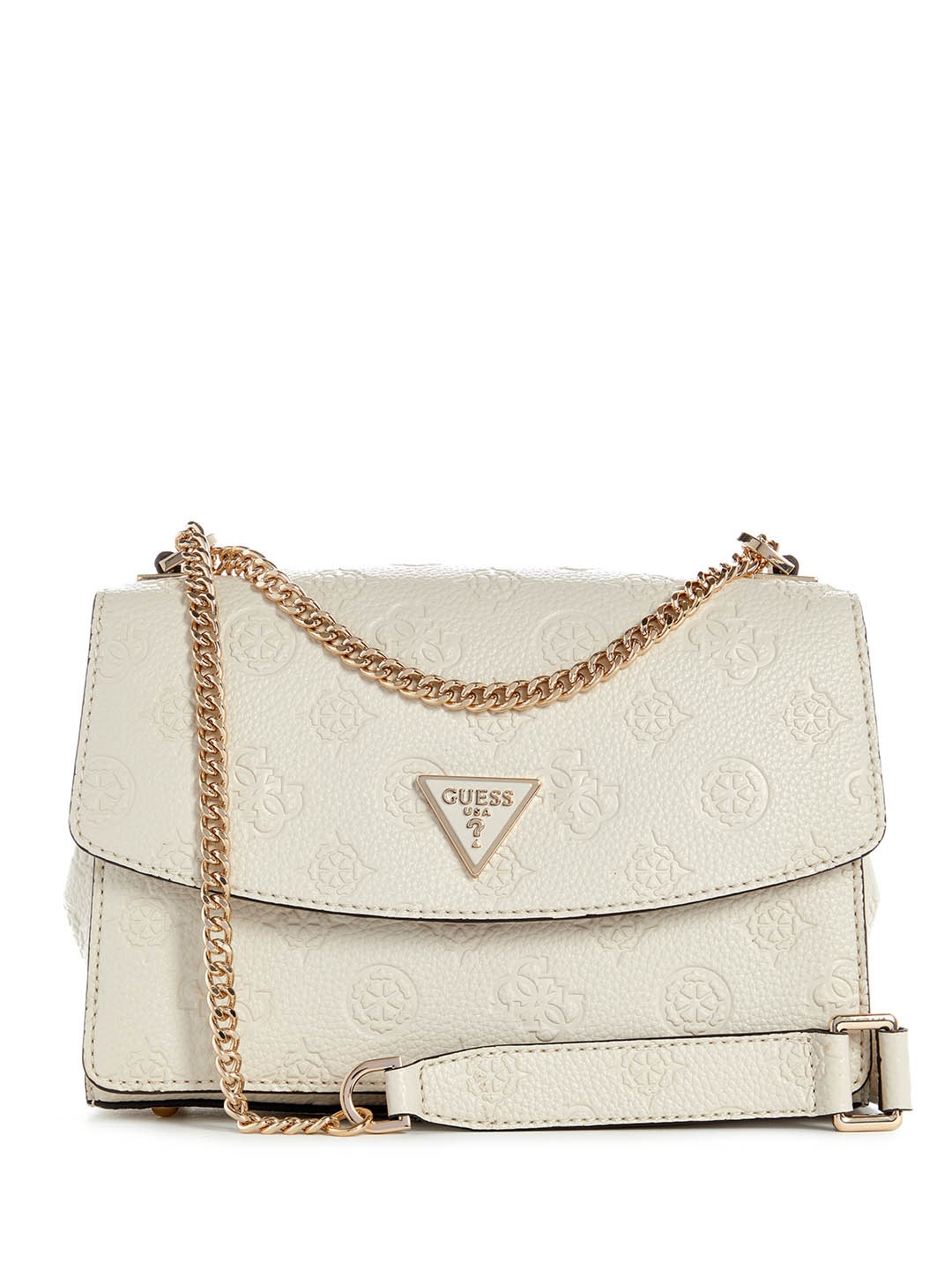 

GUESS Floral Textured Structured Shoulder Bag, Beige