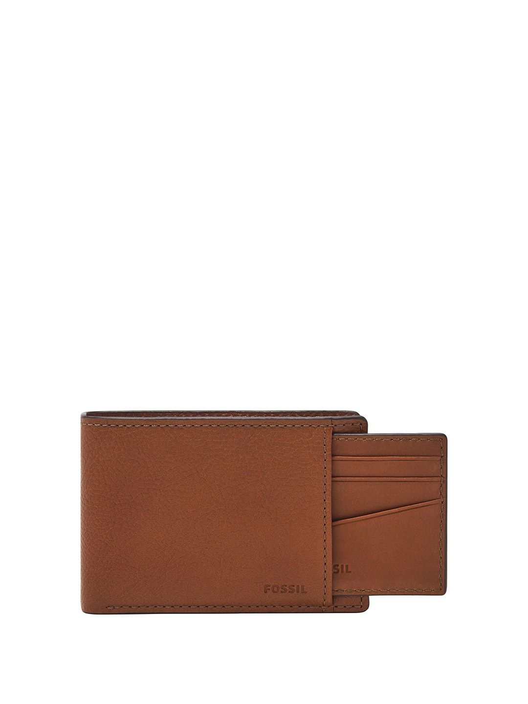 

Fossil Men Textured Leather Two Fold Wallet, Brown