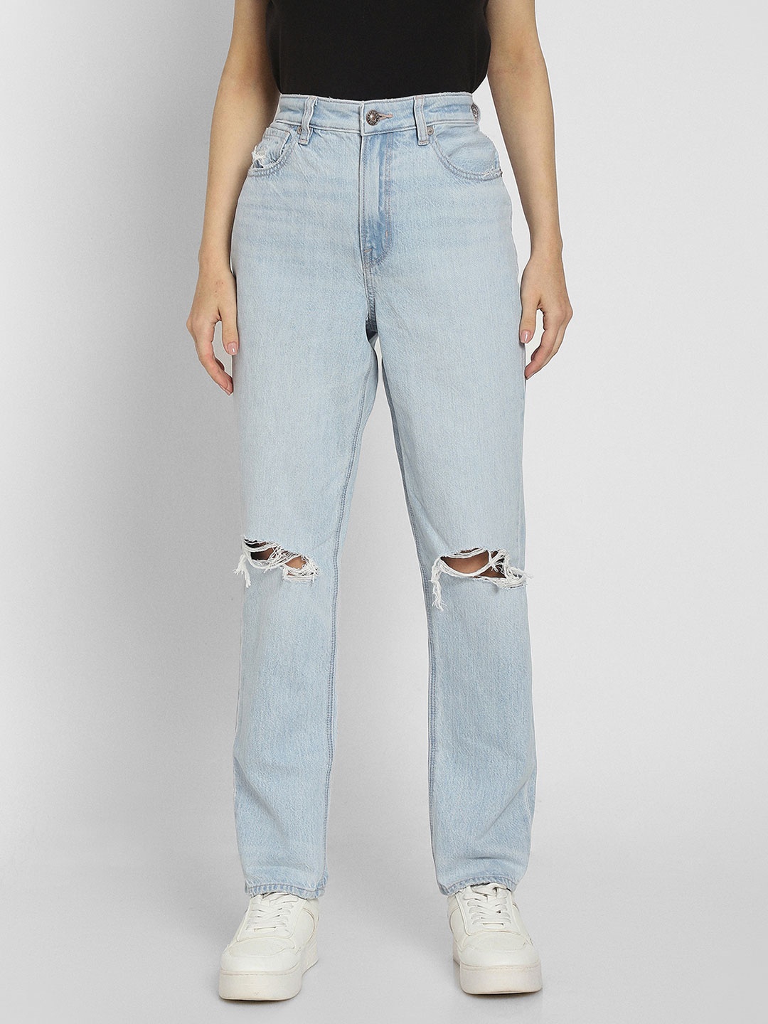 

AMERICAN EAGLE OUTFITTERS Women Slash Knee Jeans, Blue