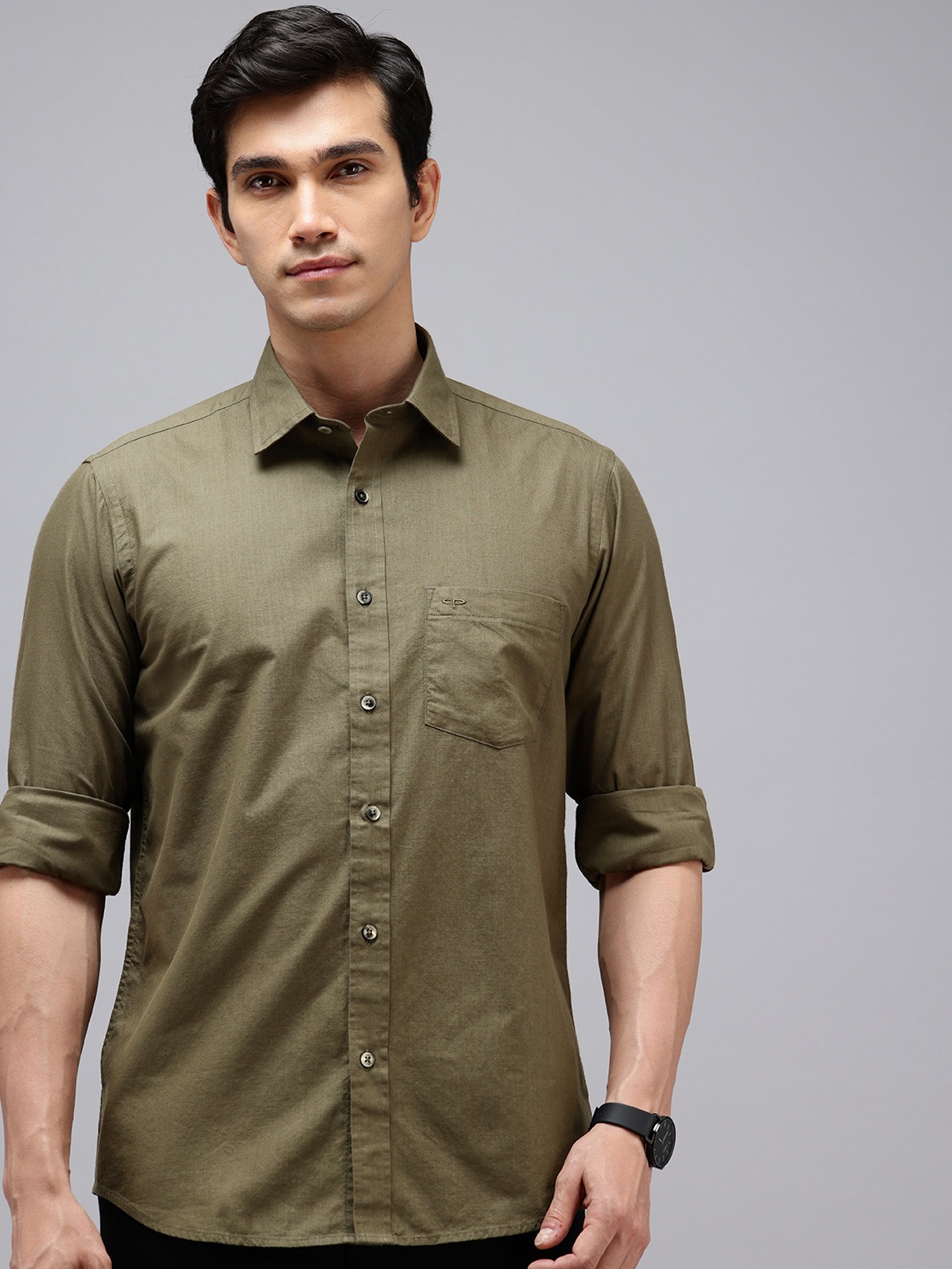 

ColorPlus Pure Cotton Casual Shirt, Olive