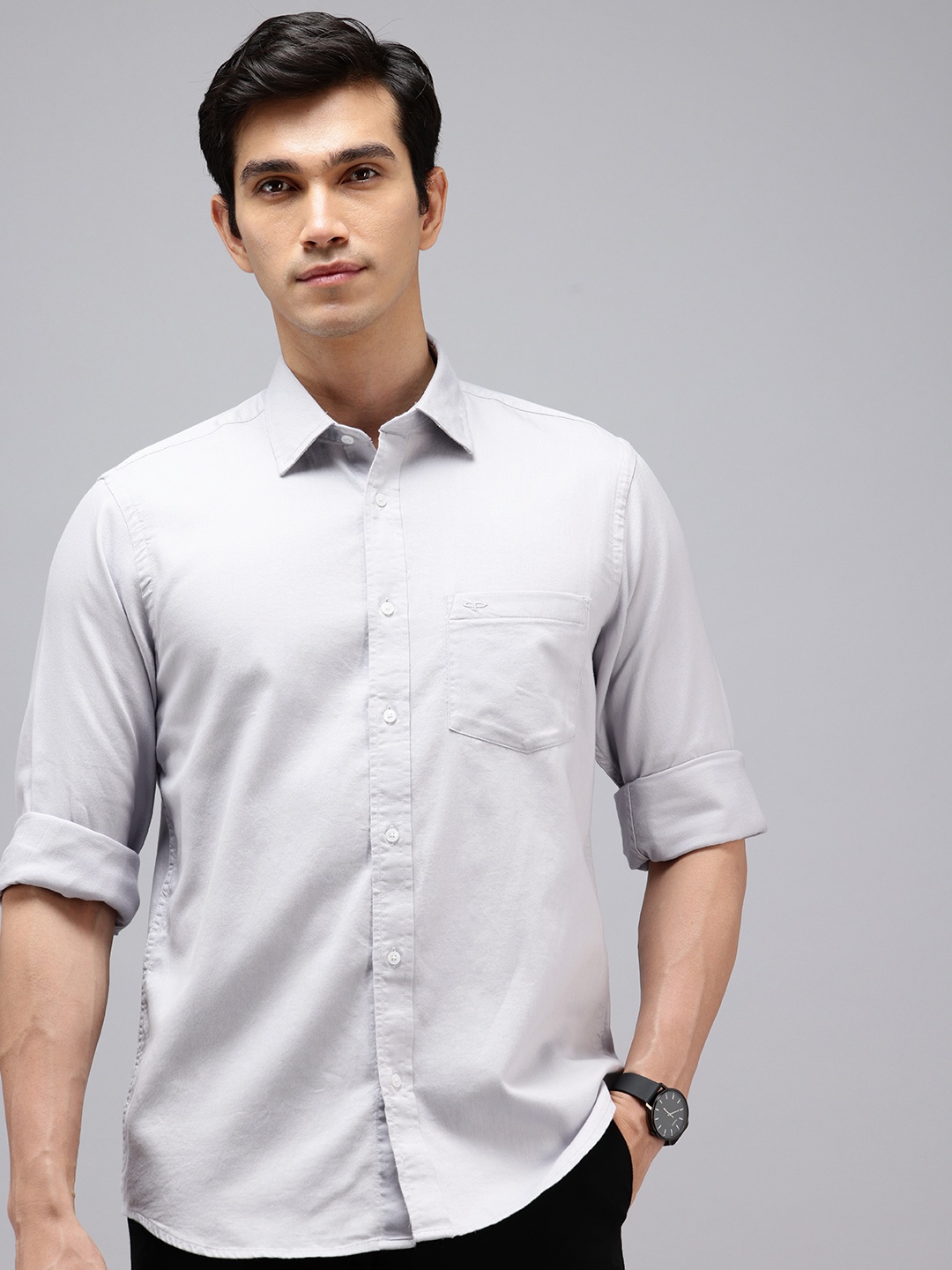 

ColorPlus Pure Cotton Casual Shirt, Grey