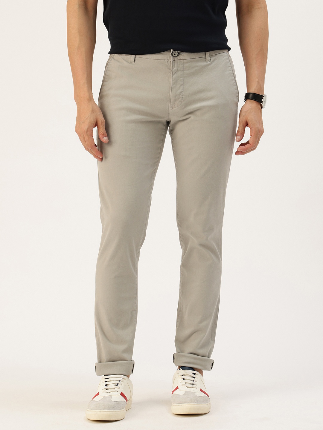

Parx Men Super Slim Fit Trousers, Grey