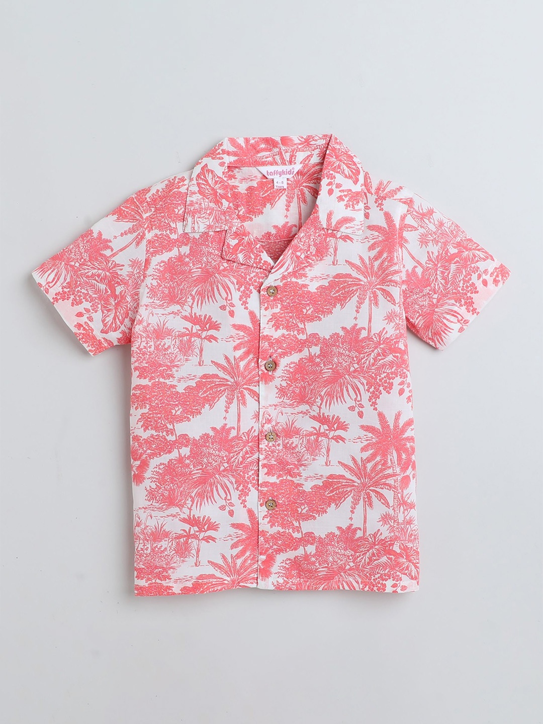 

taffykids Boys Printed Shirt with Shorts, White