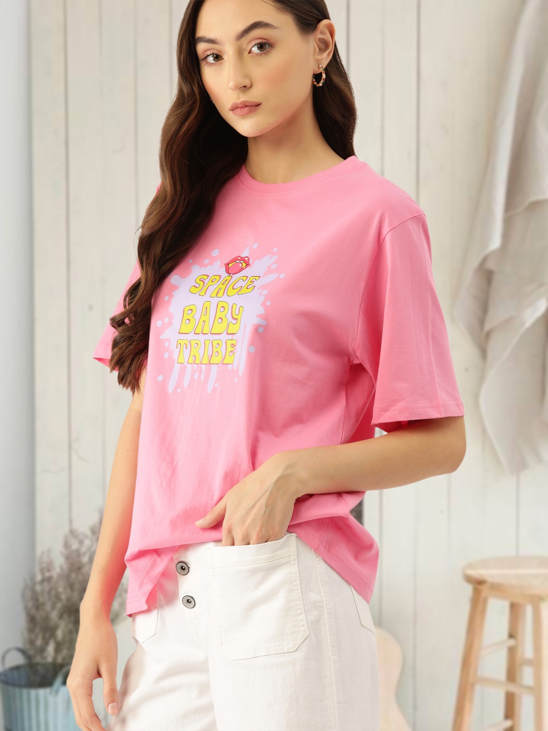 

DressBerry Cotton Top, Pink