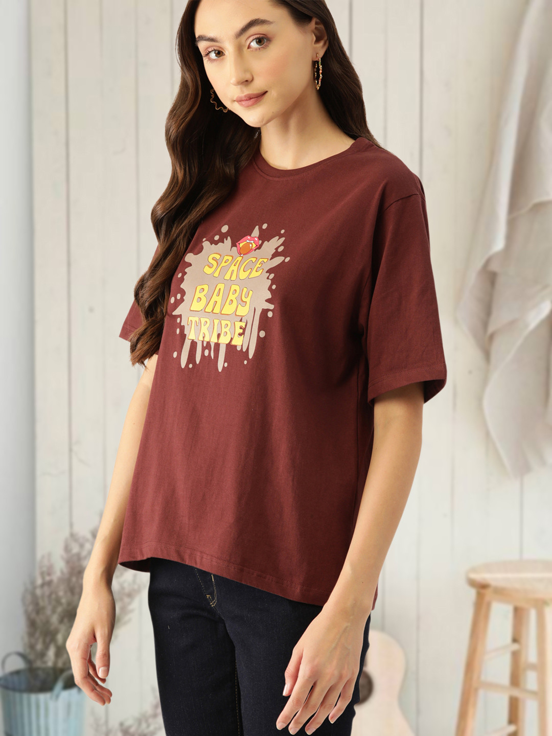 

DressBerry Cotton Top, Brown
