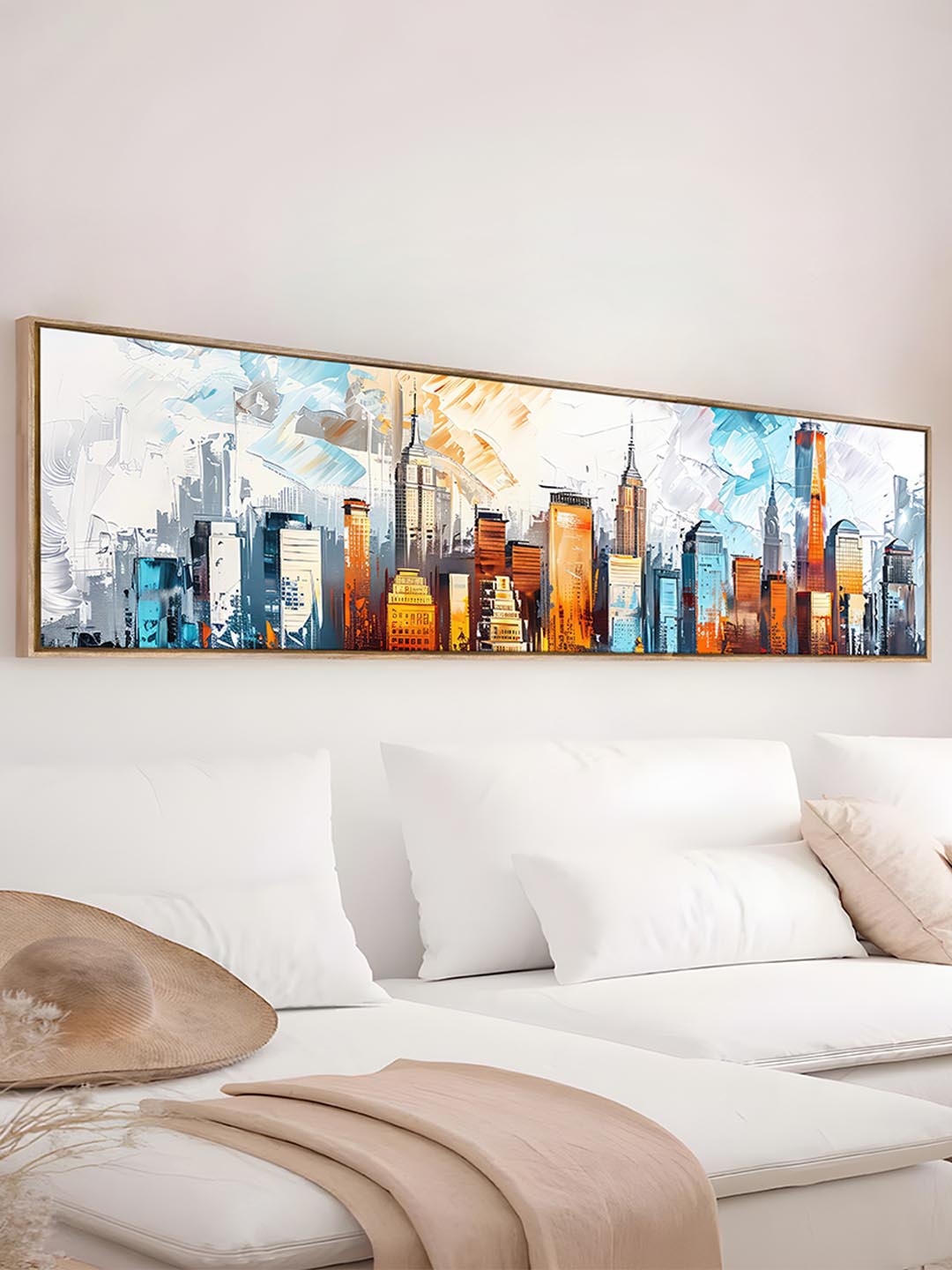 

Art Street White & Blue 1 Piece Canvas Other Wall Paintings