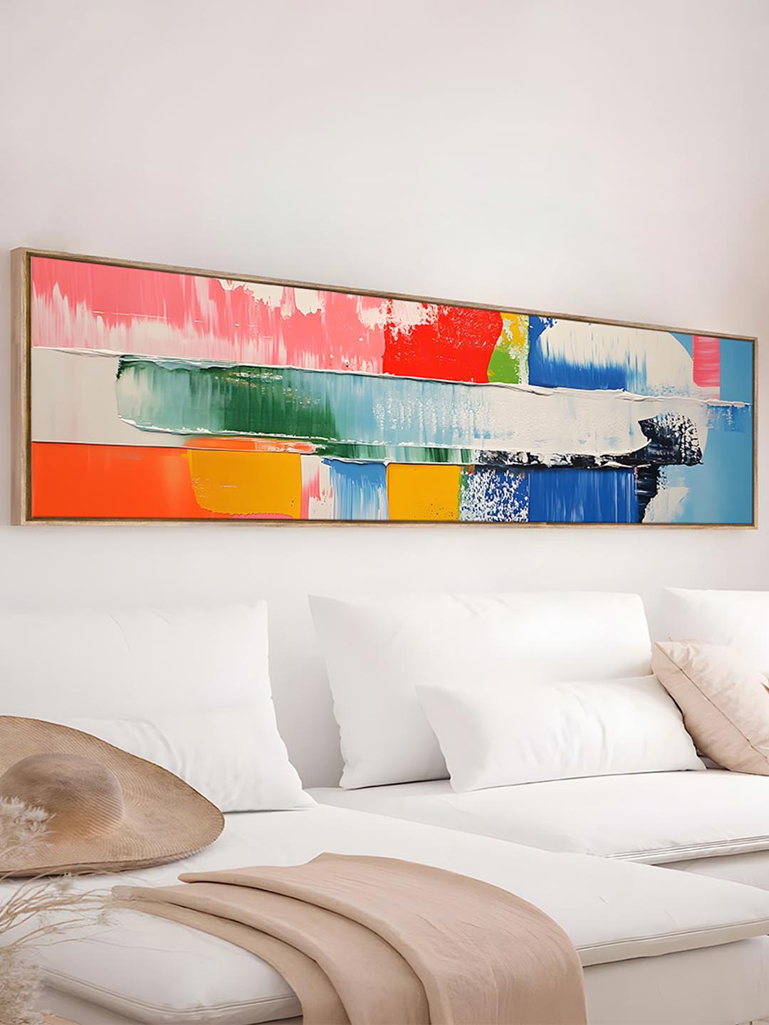 

Art Street Pink & Blue 1 Piece Canvas Abstract Wall Paintings