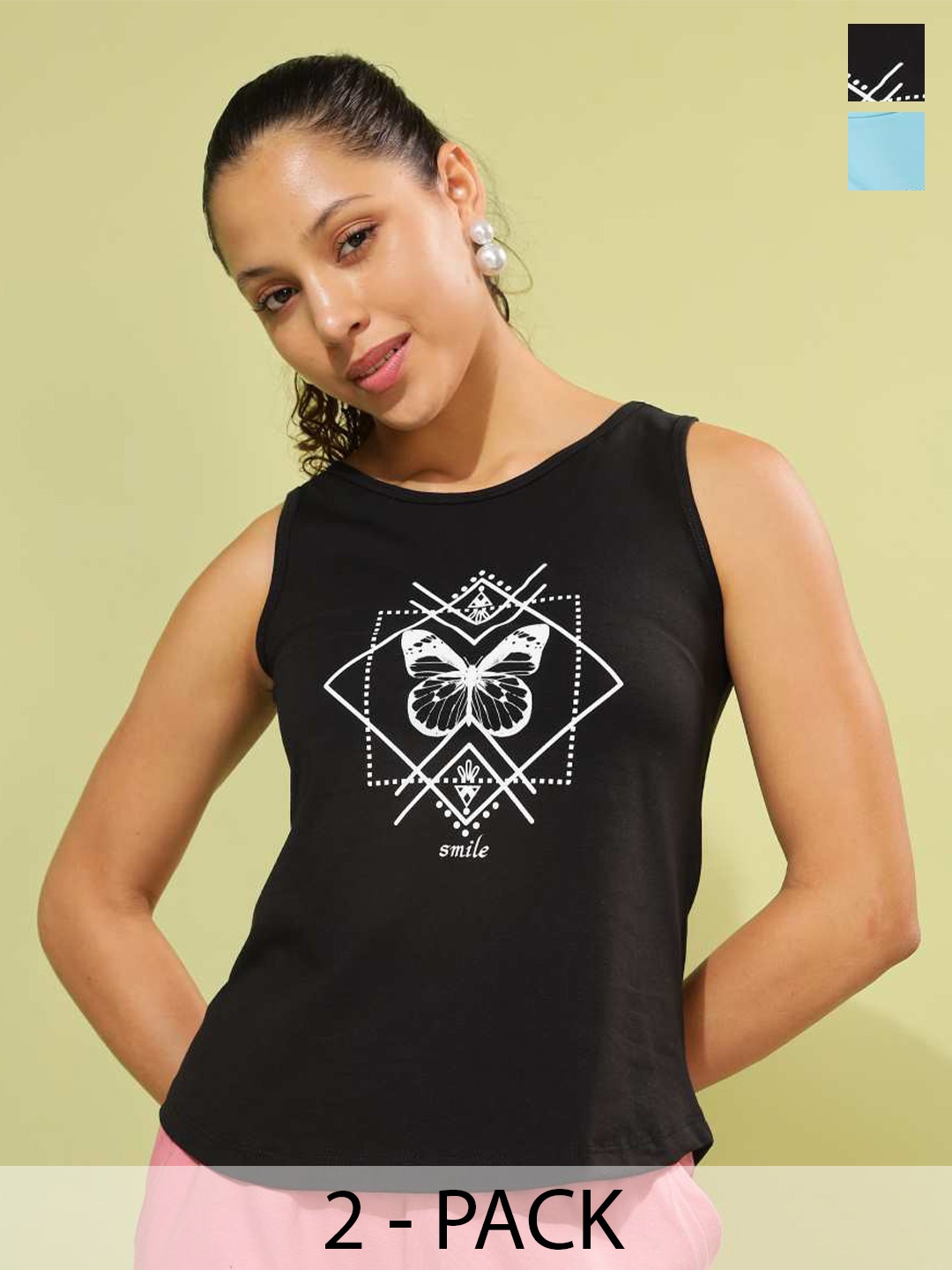 

Dollar Print Cotton Top, Multi