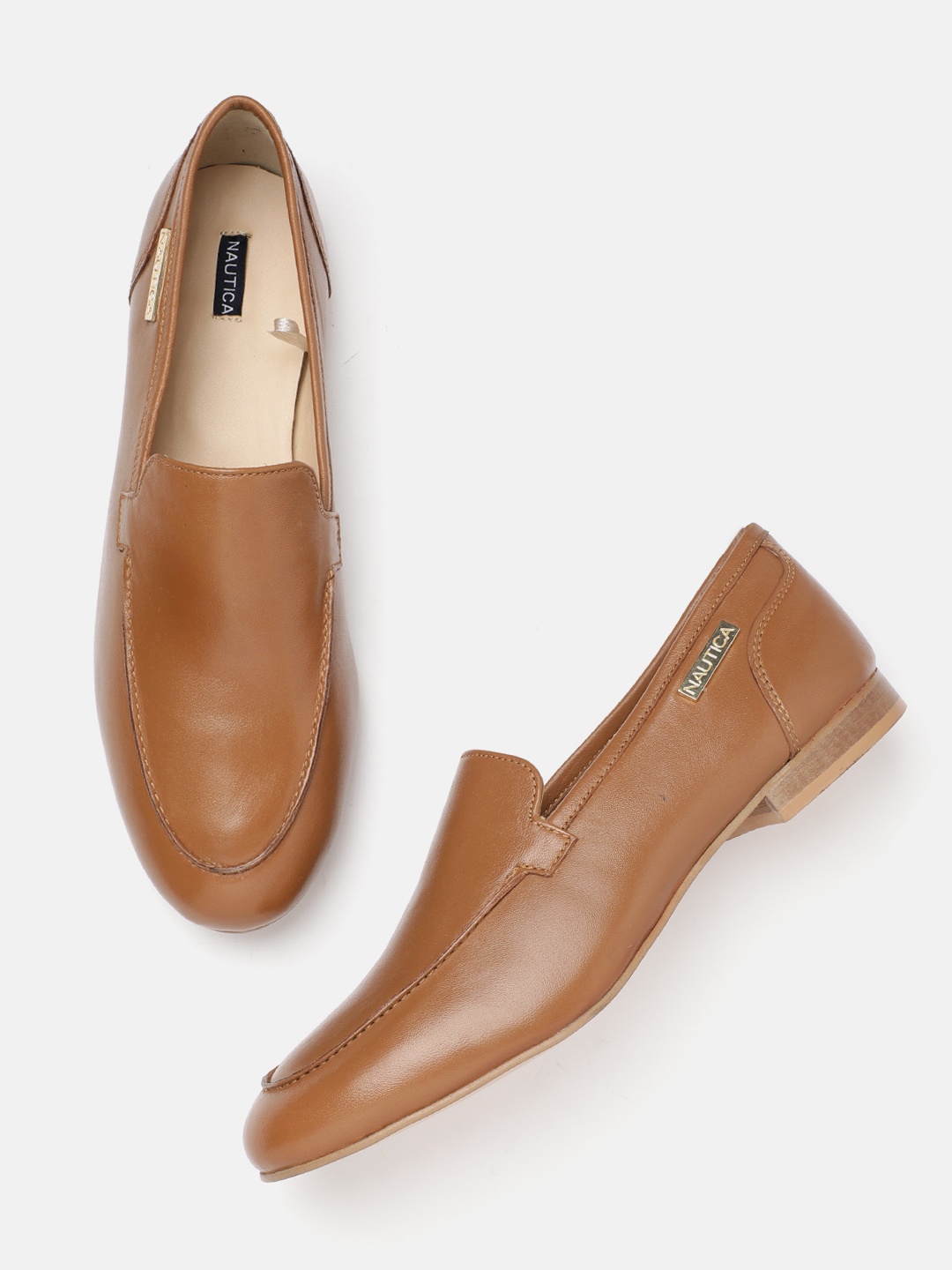 

Nautica Women Leather Everyday Loafers, Brown