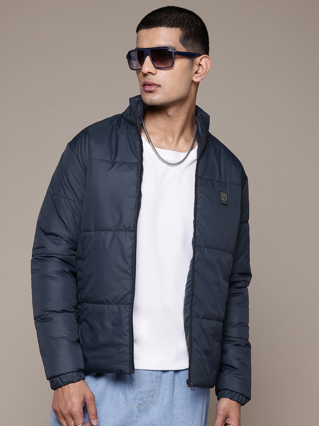

The Roadster Lifestyle Co. Men Lightweight Puffer Jacket, Navy blue