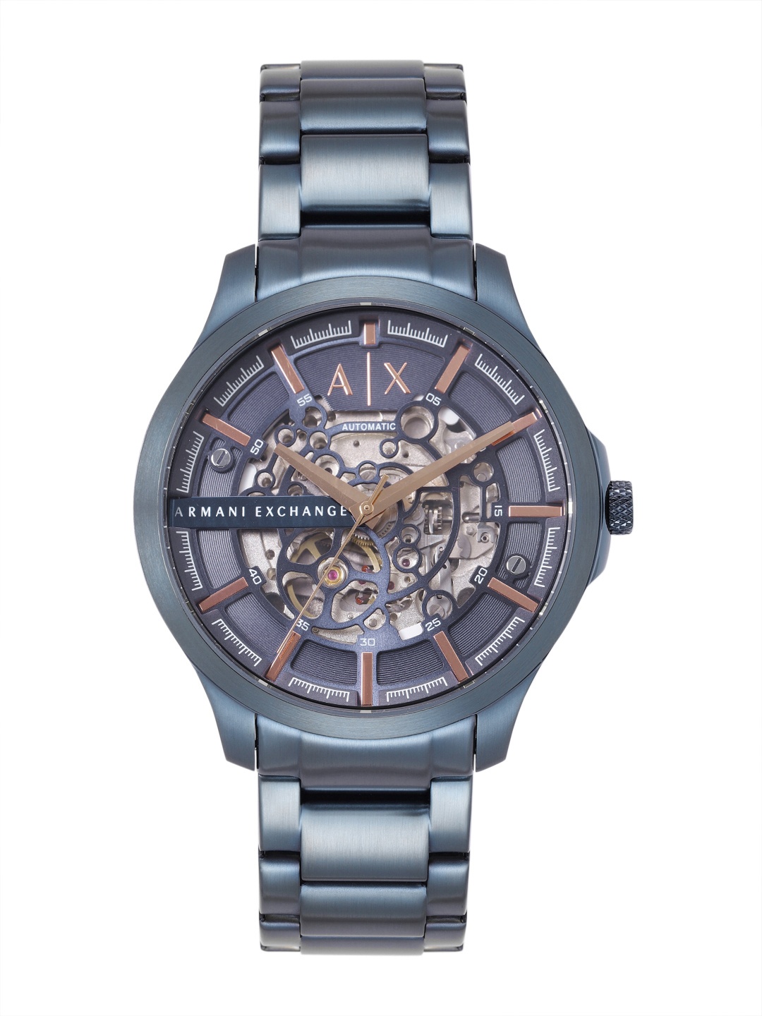 

Armani Exchange Men Skeleton Dial Analogue Automatic Watch AX2457I, Blue