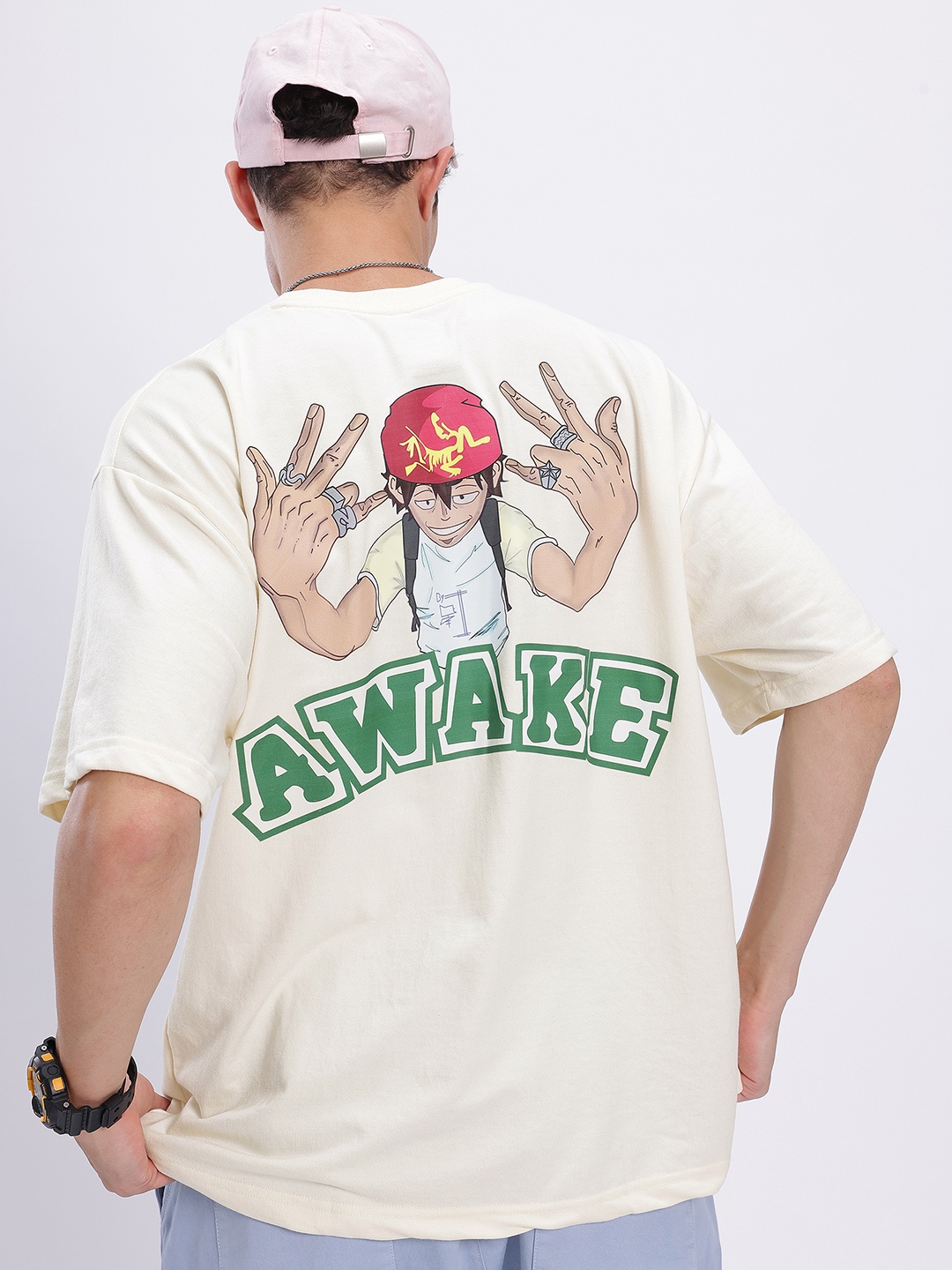 

glitchez Meme Your Style Printed Oversized Fit T-shirt, White