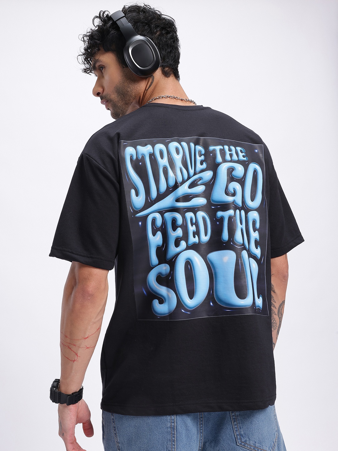 

glitchez Comedic Canvas Oversized T-shirt, Black